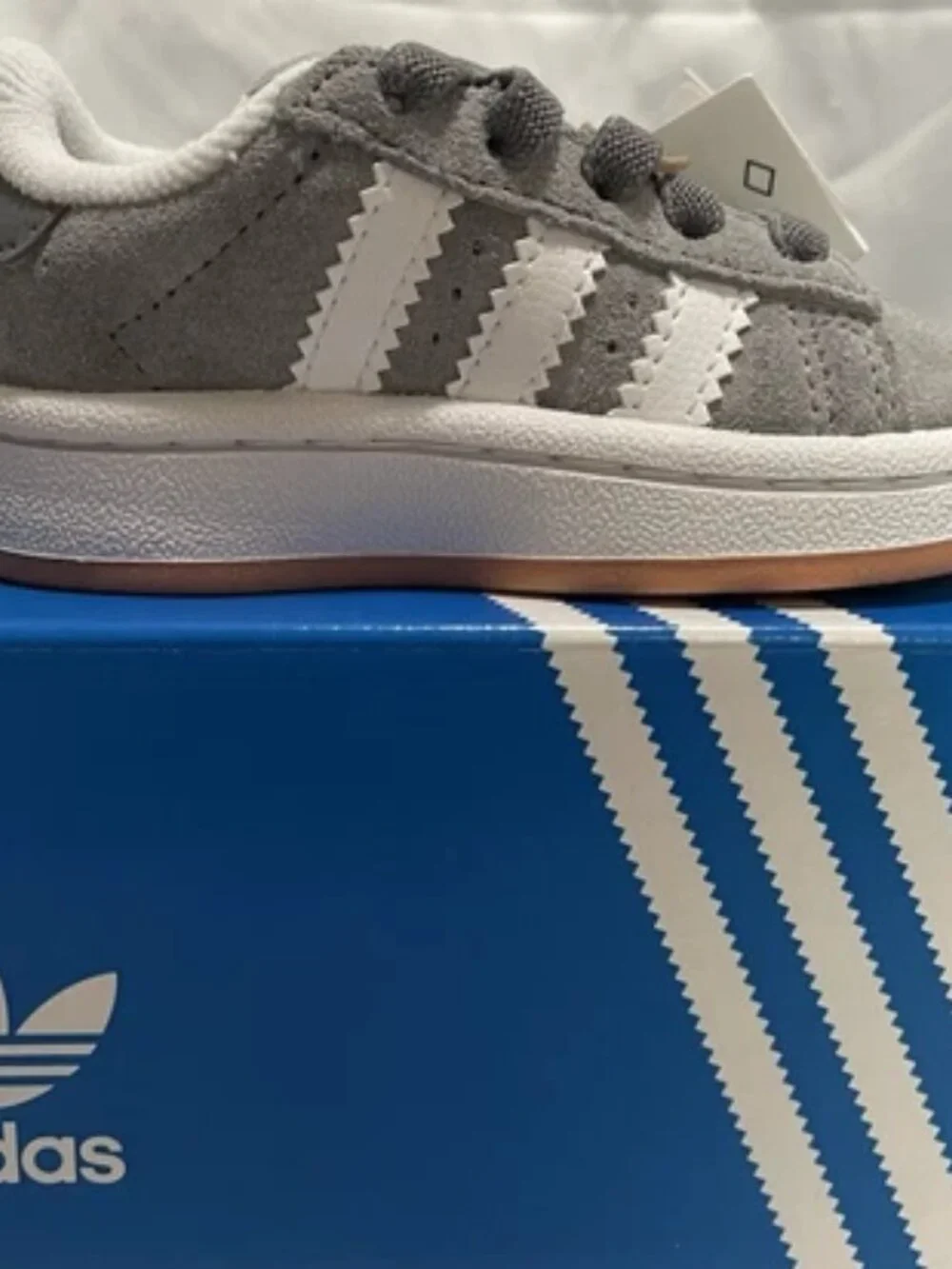 Adidas Originals Campus 00s EL Toddler Shoes Gray White Suede Gum Sole Size 5K